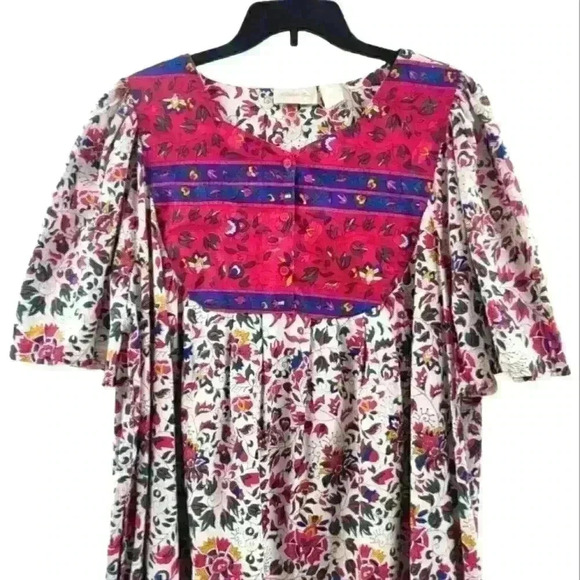 VTG Alexandra Scott Floral Print Cotton Mumu Dress Size Medium. - Picture 2 of 7